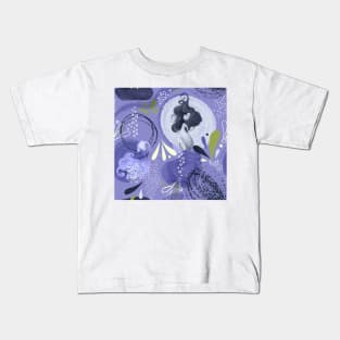 Whimsical Mermaids Purple Abstract Kids T-Shirt